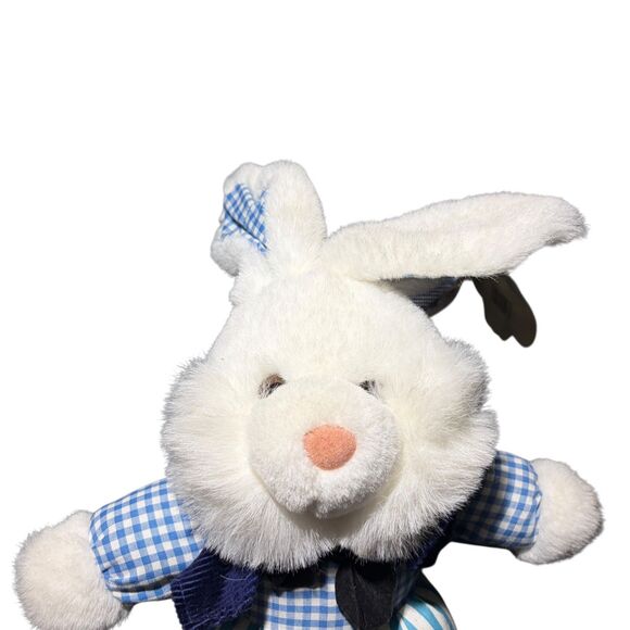Kellytoy Easter Bunny Plush Stuffed Animal Blue Outfit Vintage 14" - Picture 2 of 10